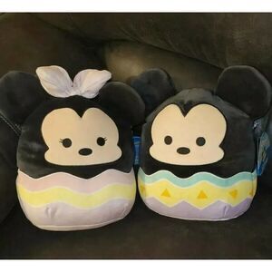 Squishmallows Disney Mickey Minnie Mouse Easter 8” Set NEW